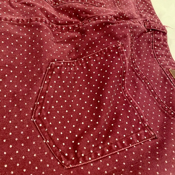 H&M burgundy polka dot mini skirt size 10 - Picture 8 of 8